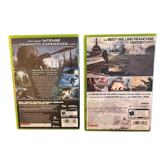 Call of Duty MW3, Call of Duty 4 Modern Warfare Lot of 2 Xbox 360 Games - Picture 2 of 5
